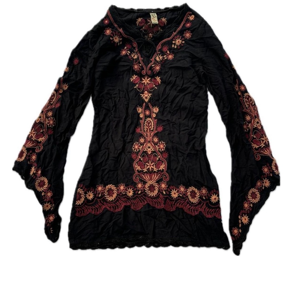 Bell Long-sleeve Boho Blouse
